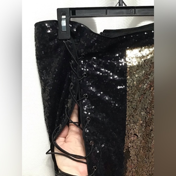 Sequin pants, lace up - Picture 3 of 6